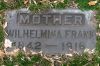 Headstone of Wilhelmina Frank